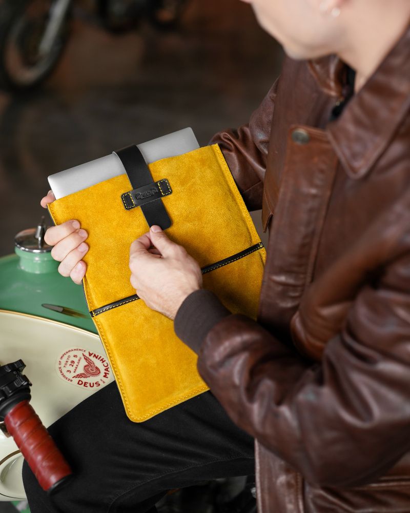 Detachable laptop sleeves comes with handmade genuine leather eastwood backpack