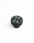 Union jack oil filler cap on a white background